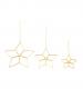 Mirrored Star Set of 3 Hanging Decorations