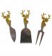 Set of 3 Stag Head Cheese Knives