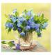 Blue Flowers In Jug Greetings Card