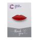Glitter Lips Pin Badge 