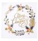 Gold Glitter Festive Wreath Christmas Cards - Pack of 20