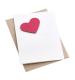 Artbox Recycled Leather Heart Magnet Card in Pink 