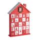 Red & White Wooden House Advent Calendar