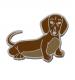 Sausage Dog Novelty Pin Badge