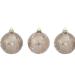 Pearl Glitter Christmas Baubles - Set of 3 