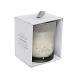 Silver Glitter Christmas Wishes Glass Candle