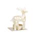 White & Gold Reindeer Tealight Holder