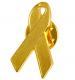 Kids and Teens Gold Ribbon Pin Badge
