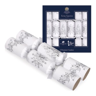 Tom Smith Premium Silver 14" FSC Christmas Crackers - 6 Pack