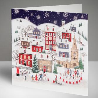 Winter Village Christmas Cards, Pack of 20
