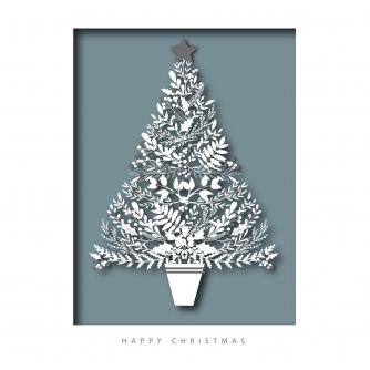 Opulent Tree Christmas Cards - Pack of 10