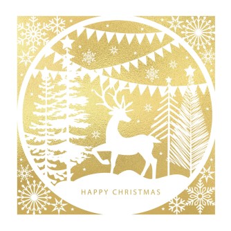 Solo Silhouette Stag Christmas Cards - Pack of 10 or 20