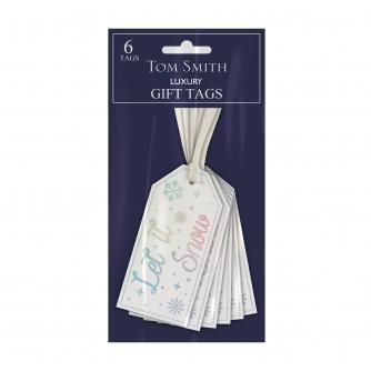 Tom Smith 6 Let It Snow Sparkle Gift Tags