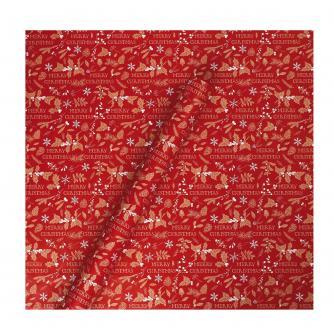 Tom Smith Traditional Festive Red Wrapping Paper