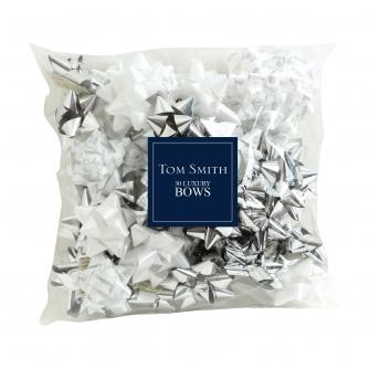 Tom Smith 30 Luxury Silver Wrapping Bows