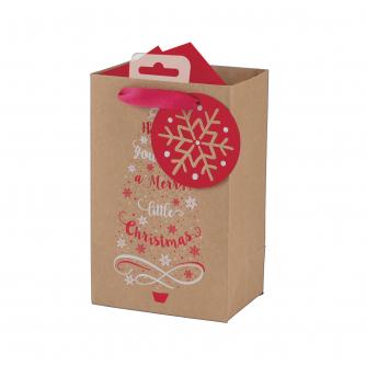 Have Yourself A Merry Little Christmas Kraft Paper Gift Bag - Small