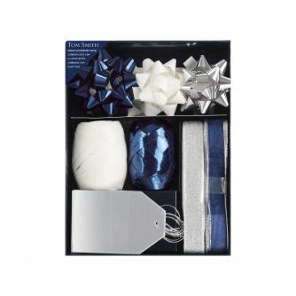 Tom Smith Celebrations Wrap Accessory Set - Blue, White and Silver