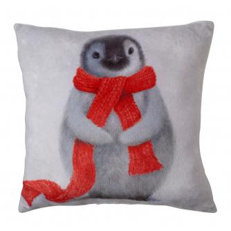 Small Winter Penguin Cushion