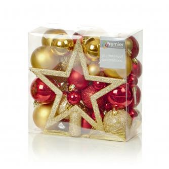 Red & Gold Bauble Pack
