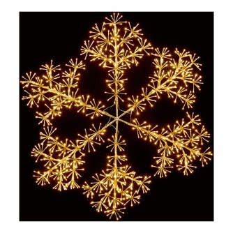 Premier 1.2m Gold Starburst Snowflake LED Decoration