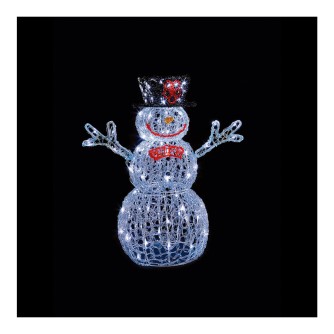 Premier 74cm LED Lit Snowman Decoration