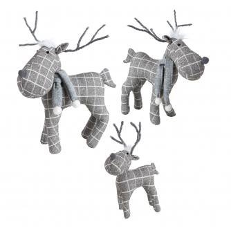 Festive Grey Checked Reindeer Bundle