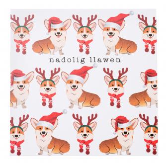 Festive Welsh Corgis Christmas Cards - Pack of 10