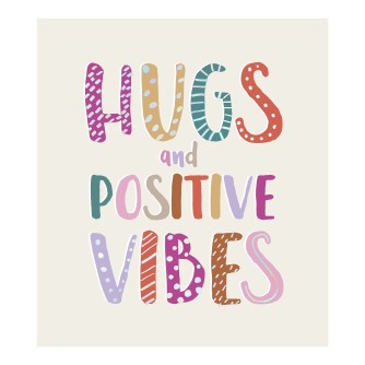 Positive Vibes Greetings Card