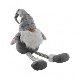 Grey Festive Fabric Gnome