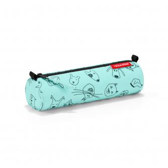 Reisenthel Cats and Dogs Roll Pencil Case in Green