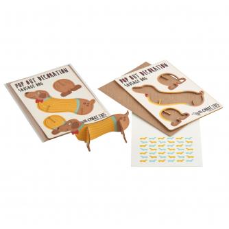 Pop Out Sausage Dog Greeting Card
