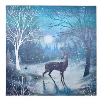Moonlit Stag Christmas Cards - Pack of 20
