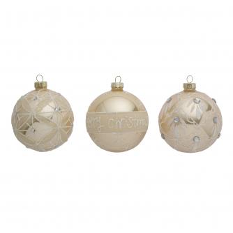 Pearl Oyster Christmas Baubles - Set of 3 