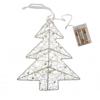 Silver LED Christmas Tree 3D Light