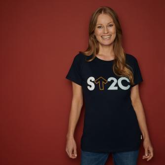 Stand Up To Cancer Women's Navy T-shirt