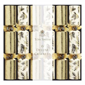 Gold and cream luxury crackers, cancer research uk
